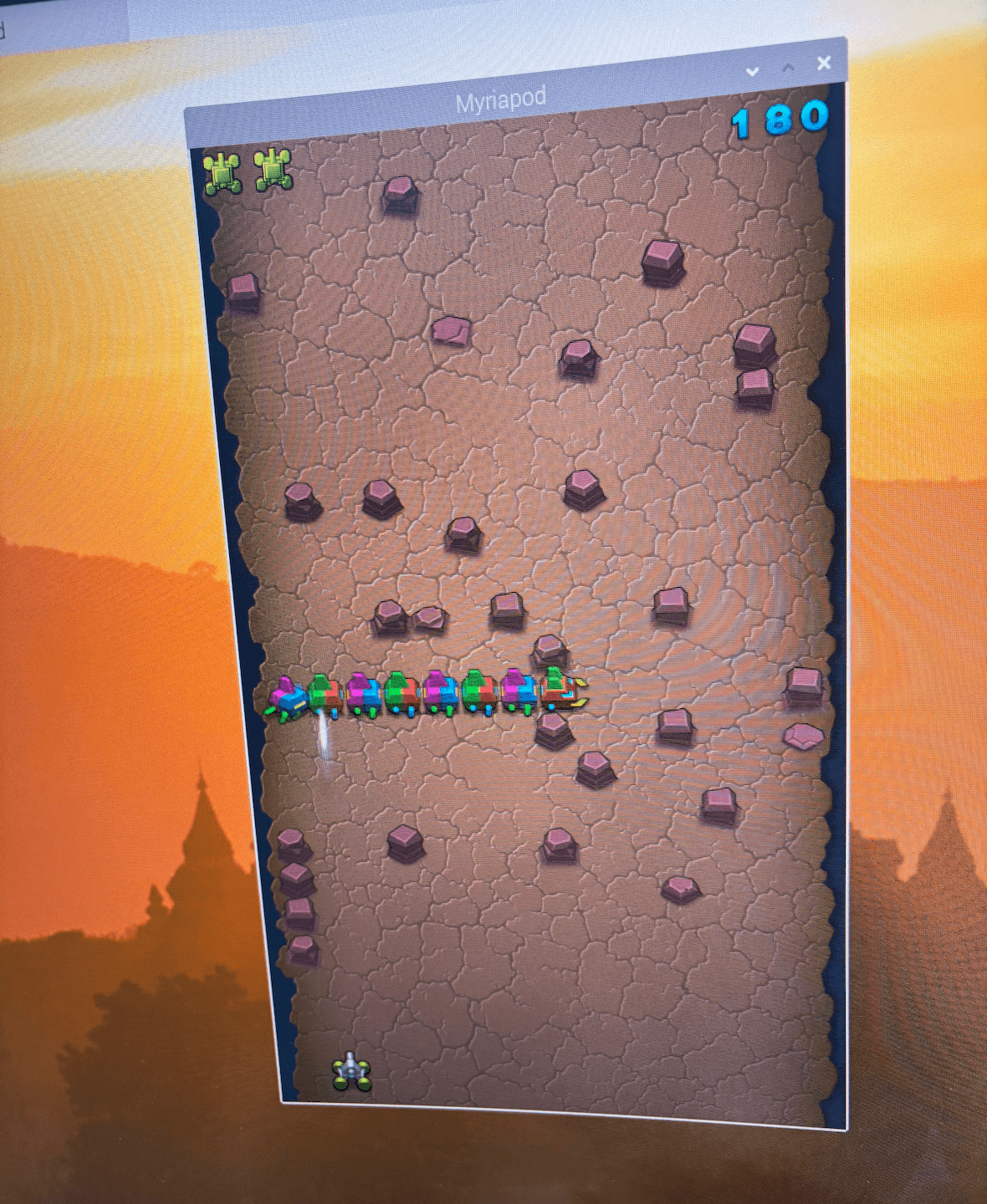 Screenshot av retro skytespill